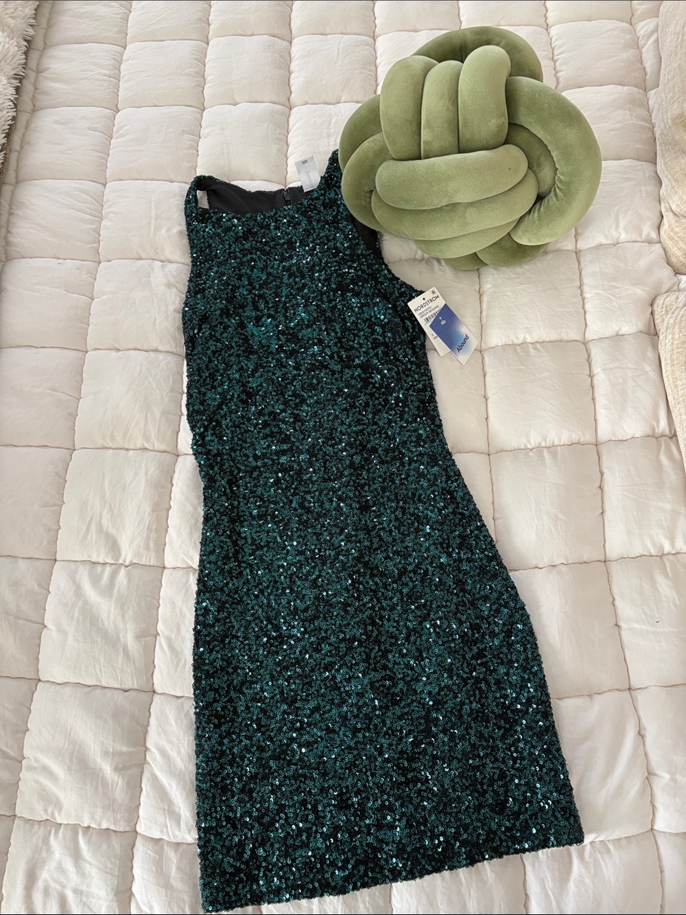 Abound Teal Green Sequin Mini Dress